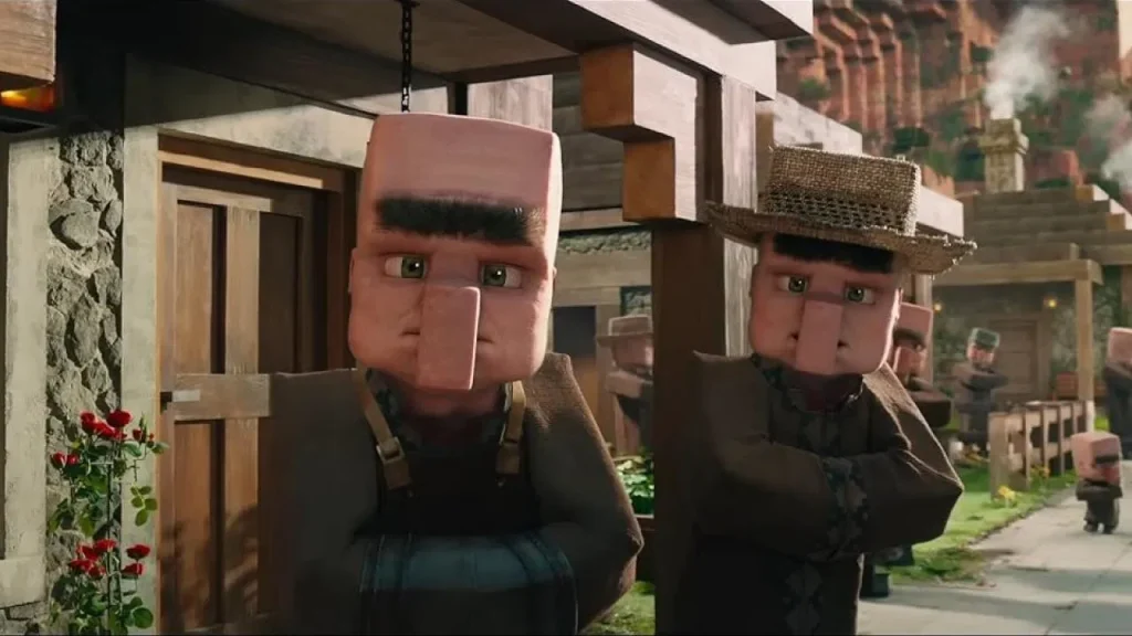 پوستر فیلم A Minecraft Movie 2025 با بازی جیسون موموآ و جک بلک